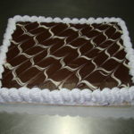 Tarta de chocolate y nata